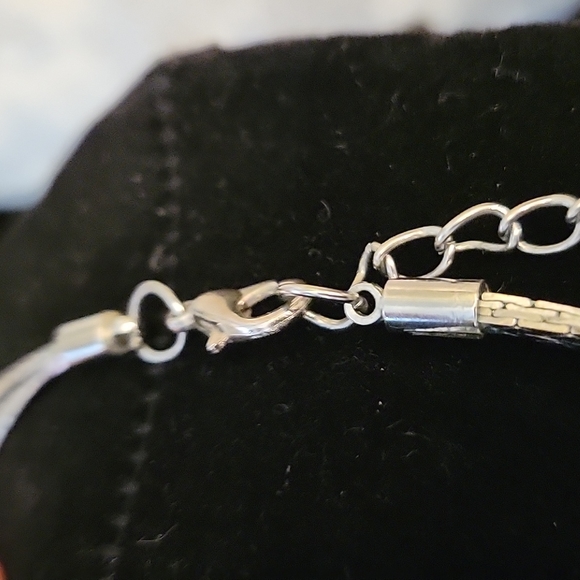 Silver Necklace with Zirconia and Silver Ball Costume Jewelry - Picture 4 of 7